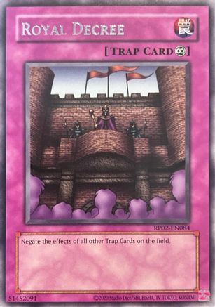 Royal Decree (RP02-EN084) - Retro Pack 2 (2020 Date Reprint) Unlimited Retro Pack 2 (2020 Date Reprint) Yugioh Single  Squirtle Squad Card Shop.