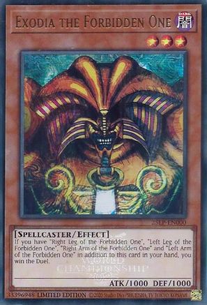 Exodia the Forbidden One (EUR) (25LP-EN000) - Limited Pack World Championship 2025 Limited Limited Pack World Championship 2025 Yugioh Single  Squirtle Squad Card Shop.