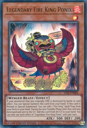 Legendary Fire King Ponix (25LP-EN004) - Limited Pack World Championship 2025 Limited Limited Pack World Championship 2025 Yugioh Single  Squirtle Squad Card Shop.