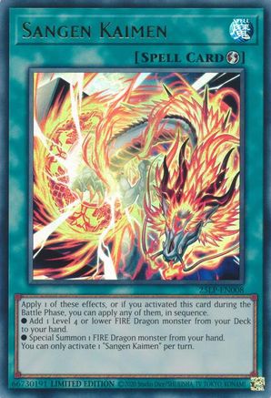 Sangen Kaimen (25LP-EN008) - Limited Pack World Championship 2025 Limited Limited Pack World Championship 2025 Yugioh Single  Squirtle Squad Card Shop.