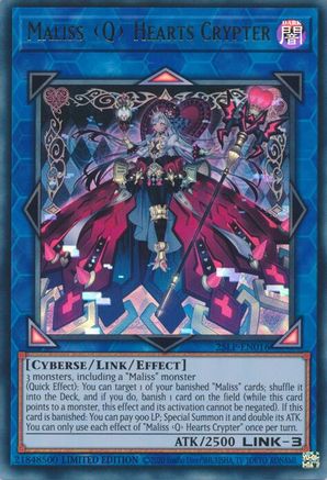 Maliss Q Hearts Crypter (25LP-EN016) - Limited Pack World Championship 2025 Limited Limited Pack World Championship 2025 Yugioh Single  Squirtle Squad Card Shop.