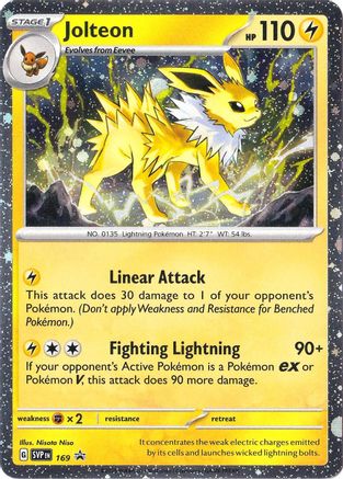 Jolteon (Cosmos Holo) 169  - Holofoil SV Scarlet & Violet Promo Cards - Rare SV: Scarlet & Violet Promo Cards Pokemon Single  Squirtle Squad Card Shop.