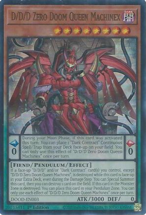 D/D/D Zero Doom Queen Machinex (DOOD-EN003) - Doom of Dimensions 1st Edition Doom of Dimensions Yugioh Single  Squirtle Squad Card Shop.