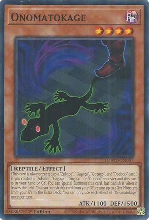 Onomatokage (DOOD-EN007) - Doom of Dimensions 1st Edition Doom of Dimensions Yugioh Single  Squirtle Squad Card Shop.