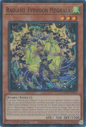 Radiant Typhoon Meghala (DOOD-EN012) - Doom of Dimensions 1st Edition Doom of Dimensions Yugioh Single  Squirtle Squad Card Shop.
