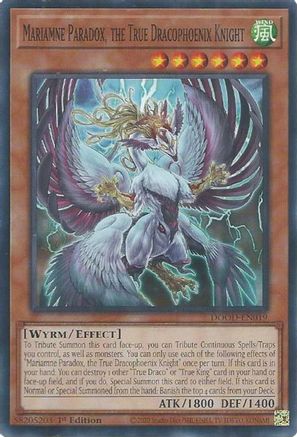 Mariamne Paradox, the True Dracophoenix Knight (DOOD-EN019) - Doom of Dimensions 1st Edition Doom of Dimensions Yugioh Single  Squirtle Squad Card Shop.