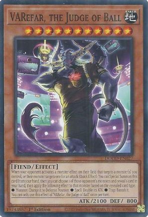 VARefar, the Judge of Ball (DOOD-EN027) - Doom of Dimensions 1st Edition Doom of Dimensions Yugioh Single  Squirtle Squad Card Shop.