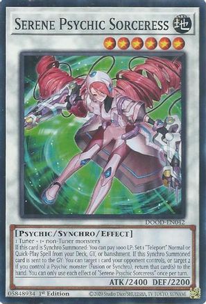 Serene Psychic Sorceress (DOOD-EN042) - Doom of Dimensions 1st Edition Doom of Dimensions Yugioh Single  Squirtle Squad Card Shop.