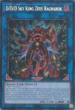 D/D/D Sky King Zeus Ragnarok (DOOD-EN049) - Doom of Dimensions 1st Edition Doom of Dimensions Yugioh Single  Squirtle Squad Card Shop.
