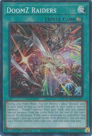 DoomZ Raiders (DOOD-EN057) - Doom of Dimensions 1st Edition Doom of Dimensions Yugioh Single  Squirtle Squad Card Shop.