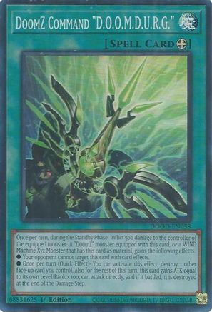 DoomZ Command "D.O.O.M.D.U.R.G." (DOOD-EN058) - Doom of Dimensions 1st Edition Doom of Dimensions Yugioh Single  Squirtle Squad Card Shop.