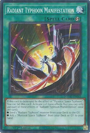 Radiant Typhoon Manifestation (DOOD-EN062) - Doom of Dimensions 1st Edition Doom of Dimensions Yugioh Single  Squirtle Squad Card Shop.