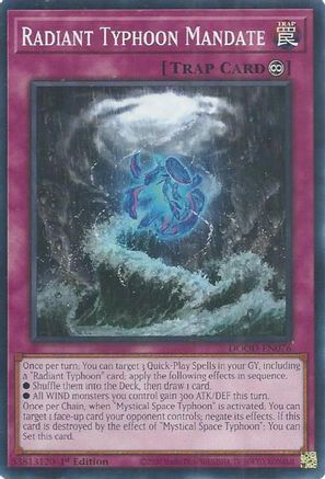 Radiant Typhoon Mandate (DOOD-EN076) - Doom of Dimensions 1st Edition Doom of Dimensions Yugioh Single  Squirtle Squad Card Shop.