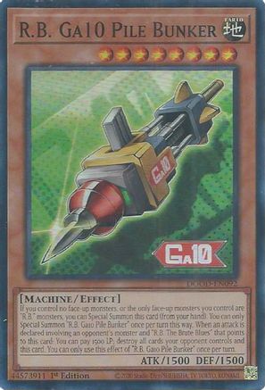 R.B. Ga10 Pile Bunker (DOOD-EN092) - Doom of Dimensions 1st Edition Doom of Dimensions Yugioh Single  Squirtle Squad Card Shop.