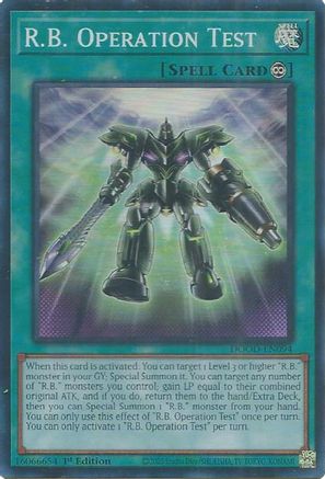 R.B. Operation Test (DOOD-EN094) - Doom of Dimensions 1st Edition Doom of Dimensions Yugioh Single  Squirtle Squad Card Shop.