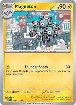 Magneton 046  - Reverse Holofoil ME01 Mega Evolution - Common ME01: Mega Evolution Pokemon Single  Squirtle Squad Card Shop.