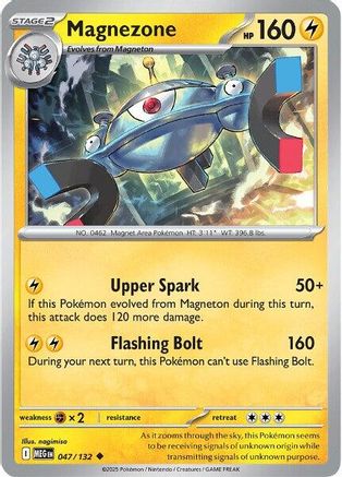 Magnezone 047  - Reverse Holofoil ME01 Mega Evolution - Uncommon ME01: Mega Evolution Pokemon Single  Squirtle Squad Card Shop.