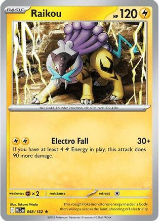 Raikou 048  - Holofoil ME01 Mega Evolution - Rare ME01: Mega Evolution Pokemon Single  Squirtle Squad Card Shop.