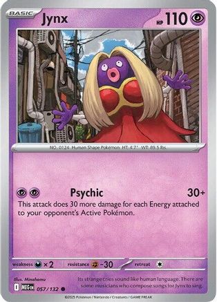 Jynx 057  - Reverse Holofoil ME01 Mega Evolution - Common ME01: Mega Evolution Pokemon Single  Squirtle Squad Card Shop.