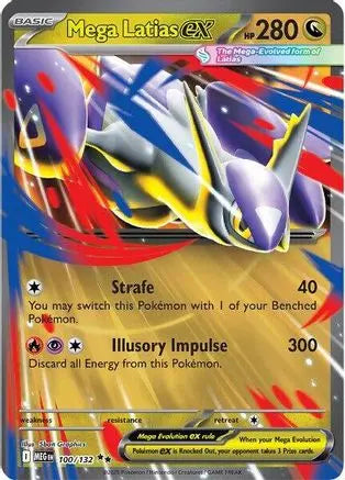 Mega Latias ex 100/132  - Holofoil ME01 Mega Evolution - Double Rare ME01: Mega Evolution Pokemon Single  Squirtle Squad Card Shop.