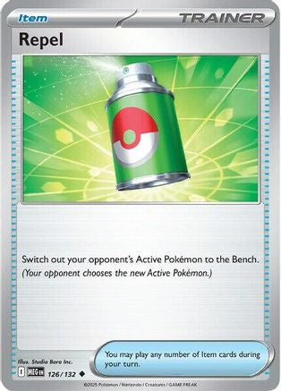 Repel 126  - Reverse Holofoil ME01 Mega Evolution - Uncommon ME01: Mega Evolution Pokemon Single  Squirtle Squad Card Shop.