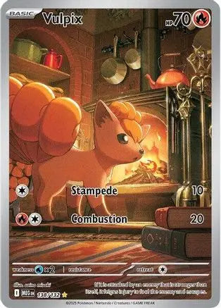 Vulpix 138/132  - Holofoil ME01 Mega Evolution - Illustration Rare ME01: Mega Evolution Pokemon Single  Squirtle Squad Card Shop.