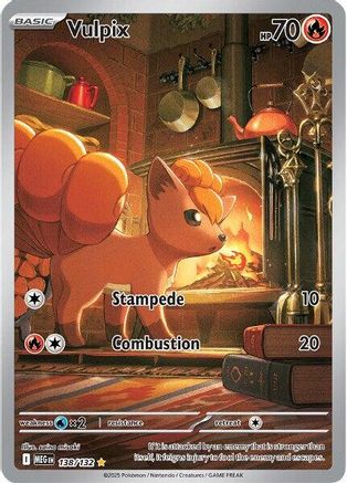 Vulpix 138/132  - Holofoil ME01 Mega Evolution - Illustration Rare ME01: Mega Evolution Pokemon Single  Squirtle Squad Card Shop.