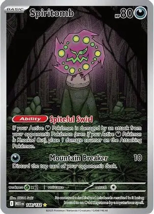 Spiritomb 148/132 - Holofoil ME01 Mega Evolution - Illustration Rare ME01: Mega Evolution Pokemon Single  Squirtle Squad Card Shop.