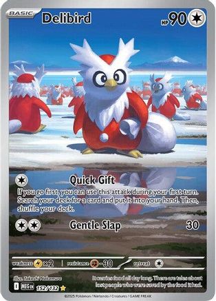 Delibird 152/132 – Mega Evolution – Illustration Rare Pokémon Card
