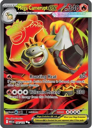 Mega Camerupt ex 156 (H) - Mega Evolution - UR