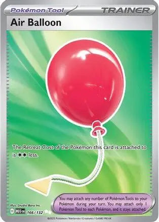 Air Balloon 166  - Holofoil ME01 Mega Evolution - Ultra Rare ME01: Mega Evolution Pokemon Single  Squirtle Squad Card Shop.