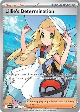 Lillie's Determination 169/132  - Holofoil ME01 Mega Evolution - Ultra Rare ME01: Mega Evolution Pokemon Single  Squirtle Squad Card Shop.