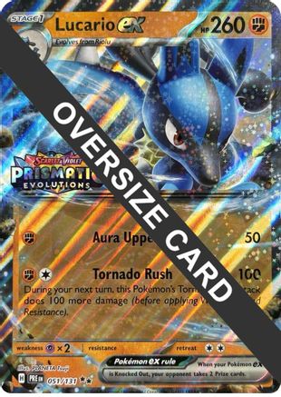 Lucario ex (Prismatic Evolutions Stamp) 051  - Holofoil Jumbo Cards - Promo Jumbo Cards Pokemon Single  Squirtle Squad Card Shop.