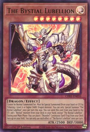 The Bystial Lubellion (CH01-EN010) - THE CHRONICLES DECK: The Fallen & The Virtuous (All-Foil Edition) 1st Edition THE CHRONICLES DECK: The Fallen & The Virtuous (All-Foil Edition) Yugioh Single  Squirtle Squad Card Shop.