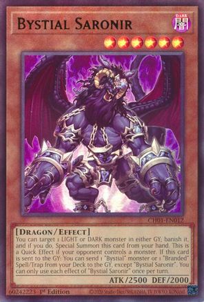 Bystial Saronir (CH01-EN012) - THE CHRONICLES DECK: The Fallen & The Virtuous (All-Foil Edition) 1st Edition THE CHRONICLES DECK: The Fallen & The Virtuous (All-Foil Edition) Yugioh Single  Squirtle Squad Card Shop.