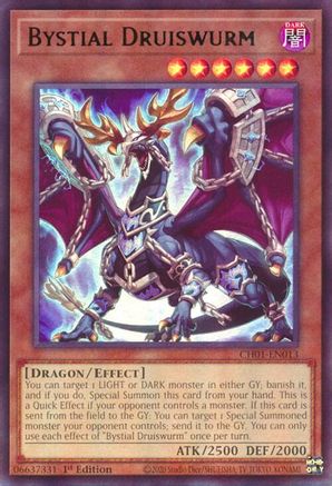 Bystial Druiswurm (CH01-EN013) - THE CHRONICLES DECK: The Fallen & The Virtuous (All-Foil Edition) 1st Edition THE CHRONICLES DECK: The Fallen & The Virtuous (All-Foil Edition) Yugioh Single  Squirtle Squad Card Shop.