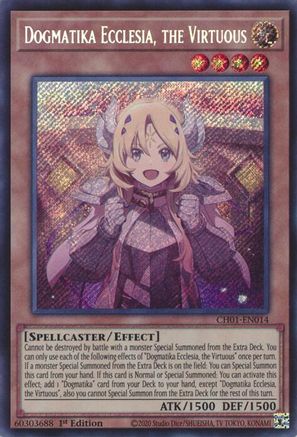 Dogmatika Ecclesia, the Virtuous (Secret Rare) (CH01-EN014) - THE CHRONICLES DECK: The Fallen & The Virtuous (All-Foil Edition) 1st Edition THE CHRONICLES DECK: The Fallen & The Virtuous (All-Foil Edition) Yugioh Single  Squirtle Squad Card Shop.