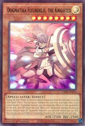 Dogmatika Fleurdelis, the Knighted (CH01-EN015) - THE CHRONICLES DECK: The Fallen & The Virtuous (All-Foil Edition) 1st Edition THE CHRONICLES DECK: The Fallen & The Virtuous (All-Foil Edition) Yugioh Single  Squirtle Squad Card Shop.