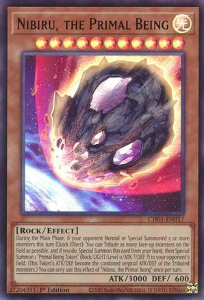 Nibiru, the Primal Being (CH01-EN017) - THE CHRONICLES DECK: The Fallen & The Virtuous (All-Foil Edition) 1st Edition THE CHRONICLES DECK: The Fallen & The Virtuous (All-Foil Edition) Yugioh Single  Squirtle Squad Card Shop.
