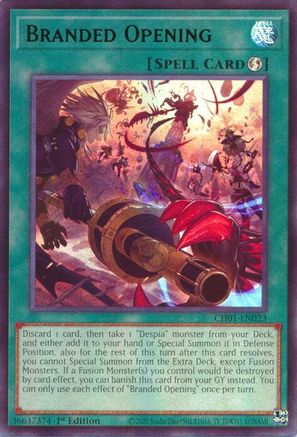 Branded Opening (CH01-EN023) - THE CHRONICLES DECK: The Fallen & The Virtuous (All-Foil Edition) 1st Edition THE CHRONICLES DECK: The Fallen & The Virtuous (All-Foil Edition) Yugioh Single  Squirtle Squad Card Shop.