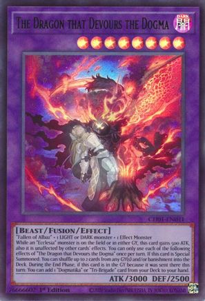 The Dragon that Devours the Dogma (CH01-EN041) - THE CHRONICLES DECK: The Fallen & The Virtuous (All-Foil Edition) 1st Edition THE CHRONICLES DECK: The Fallen & The Virtuous (All-Foil Edition) Yugioh Single  Squirtle Squad Card Shop.
