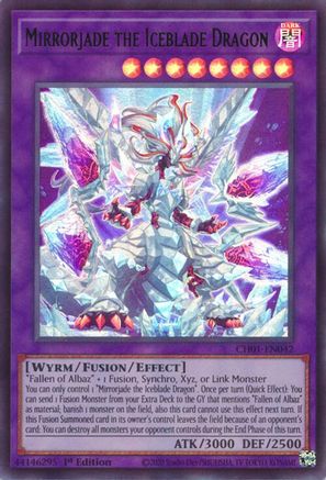 Mirrorjade the Iceblade Dragon (CH01-EN042) - THE CHRONICLES DECK: The Fallen & The Virtuous (All-Foil Edition) 1st Edition THE CHRONICLES DECK: The Fallen & The Virtuous (All-Foil Edition) Yugioh Single  Squirtle Squad Card Shop.