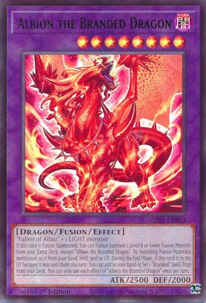 Albion the Branded Dragon (CH01-EN043) - THE CHRONICLES DECK: The Fallen & The Virtuous (All-Foil Edition) 1st Edition THE CHRONICLES DECK: The Fallen & The Virtuous (All-Foil Edition) Yugioh Single  Squirtle Squad Card Shop.
