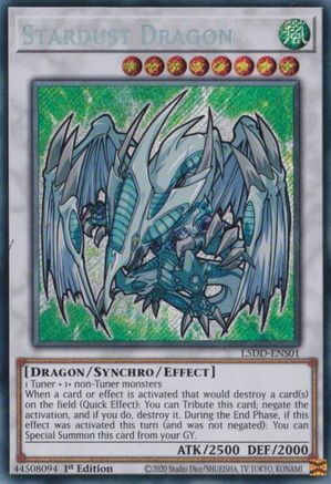Stardust Dragon (L5DD-ENS01) (L5DD-ENS01) - Legendary 5D's Decks 1st Edition Legendary 5D's Decks Yugioh Single  Squirtle Squad Card Shop.