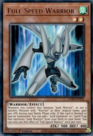 Full-Speed Warrior (L5DD-ENY01) - Legendary 5D's Decks 1st Edition Legendary 5D's Decks Yugioh Single  Squirtle Squad Card Shop.