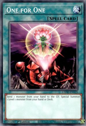 One for One (L5DD-ENY25) - Legendary 5D's Decks 1st Edition Legendary 5D's Decks Yugioh Single  Squirtle Squad Card Shop.