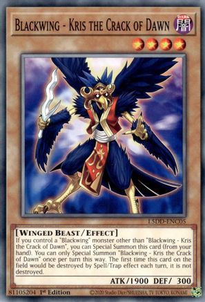 Blackwing - Kris the Crack of Dawn (L5DD-ENC05) - Legendary 5D's Decks 1st Edition Legendary 5D's Decks Yugioh Single  Squirtle Squad Card Shop.