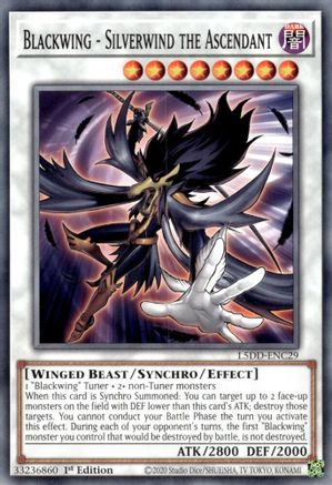 Blackwing - Silverwind the Ascendant (L5DD-ENC29) - Legendary 5D's Decks 1st Edition Legendary 5D's Decks Yugioh Single  Squirtle Squad Card Shop.