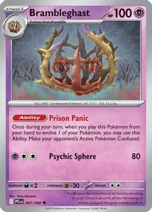 Brambleghast 047  - Reverse Holofoil ME02 Phantasmal Flames - Uncommon