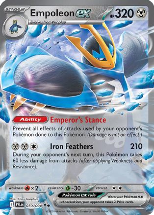 Pokémon TCG – Empoleon ex 070/094 – Phantasmal Flames – Double Rare